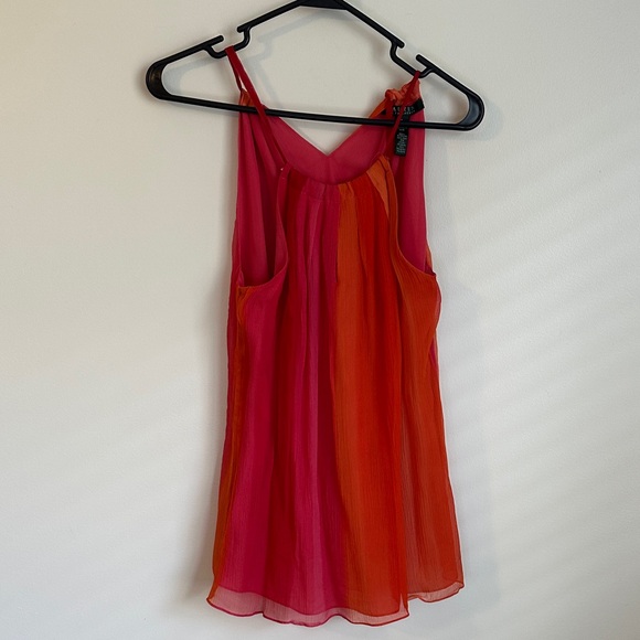 Ralph Lauren Tops - Ralph Lauren Vibrant Pink and Orange Silk Top